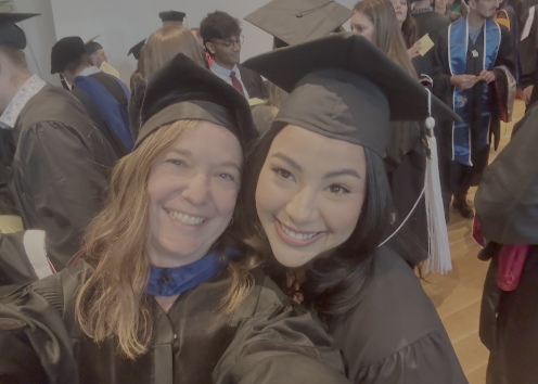Charlsie with Dr. Fite at MA graduation